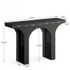 Syemin Console Tables Modern Black Console Table for Entryway Behind Sofa, Narrow Hallway Table with Arched Base, Black, 47.24"*11.81"*33.86" - 3 of 4