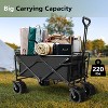 Bestier Compact Folding Cart: 22lbs Superlight Transformer | 90° Adjustable Handle | All-Terrain PVC Wheels-Black - 4 of 4