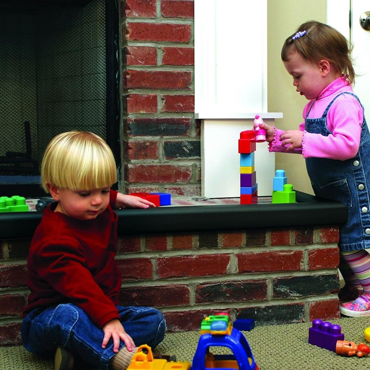 Cardinal Gates KEPK Large Hearth Pad Kit - Fireplace Baby Proofing - Adhesive Backed Fireplace Bumpers for Babies - thumbnail 3