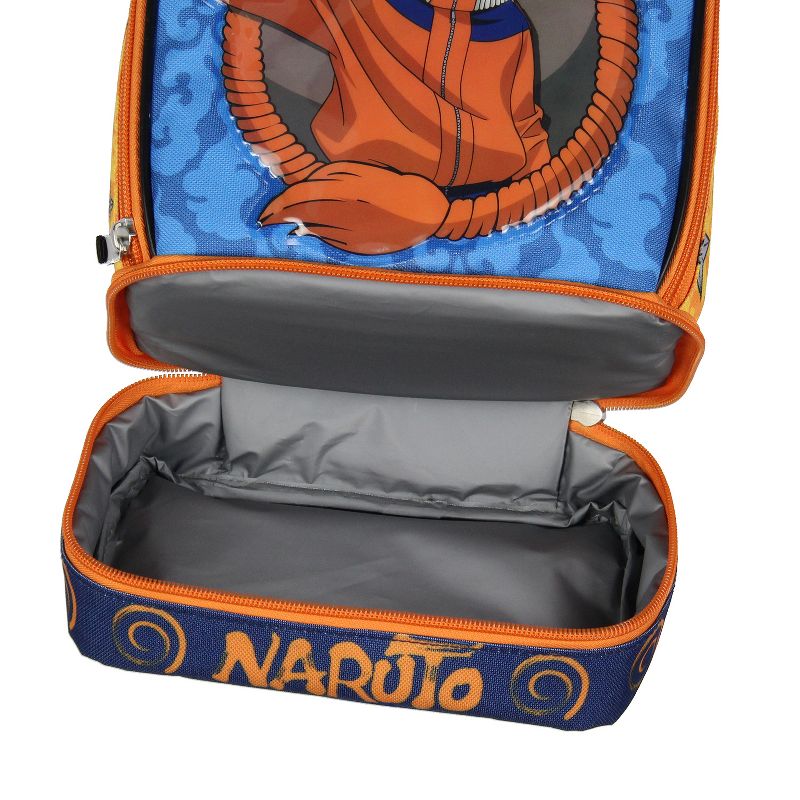 Naruto Lunch Box Anime Manga Insulated Dual Compartment Kids Lunch Bag Tote Multicoloured, 5 of 7