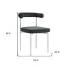 HomeRoots Set of Two Gray And Silver Upholstered Polyester Open Back Dining Side Chairs - 3 of 4