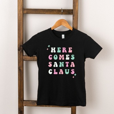 The Juniper Shop Here Comes Santa Claus Toddler Short Sleeve Tee
