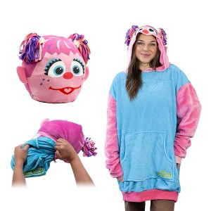 Sesame Street | Abby Cadabby Adult Snugible 2-in-1 Blanket Hoodie & Pillow - 1 of 4