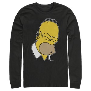 Men's The Simpsons Doh Homer Long Sleeve Shirt - 1 of 4