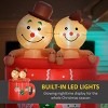 ChicFurnit Inflatable Holiday Decorations 6FT Christmas Gingerbread Couple in Mug Outdoor Decoration for Holiday Yard Display, Red, 64.2"*43.3"*70.9" - 3 of 4