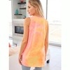 Women's V-Neck Tie Dye Tank - White Birch - 3 of 3