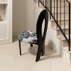Set of 2 Modern Solid Wood Dining Chairs with Artistic Backrest, Upholstered Chairs for Kitchen or Dining Room-The Pop Home - 3 of 4