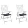 vidaXL Garden Chair Cushions 2 pcs Anthracite 19.7"x19.7"x1.2" Oxford Fabric - 4 of 4
