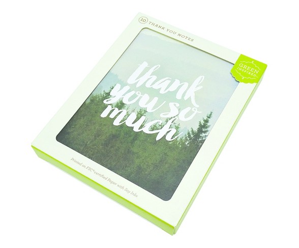 10ct Foggy Forest Thank You Card