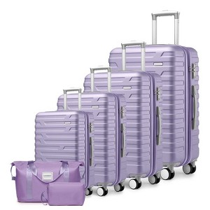 KTMBDW 6 Piece Luggage Set, ABS Hardside Expandable Suitcase with Spinner Wheels TSA Lock, Travel Suitcases for Men/Women - 1 of 4