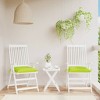 vidaXL Outdoor Chair Cushions 2 pcs Bright Green, 19.7"x19.7"x2.8", Polyester Oxford Fabric, Comfortable Fill Material, Easy Clean - 2 of 4