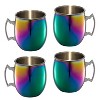 Cambridge Silversmiths Set of 4 20 fl oz Rainbow Moscow Mule Mugs: Stainless Steel, Dishwasher-Safe, Multicolored Drinkware - 2 of 4
