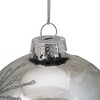 Northlight Glittered Snowflakes Shiny Christmas Ball Ornament - 4" (101mm) - Silver - 2 of 4