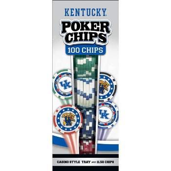 MasterPieces Casino Style 100 Piece Poker Chip Set - NCAA Kentucky Wildcats