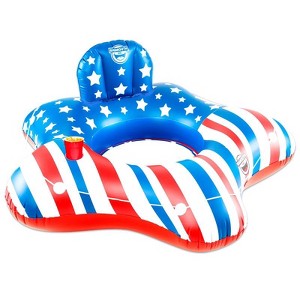BigMouth - Inflatable Americana River Tube Pool Float Tube - PVC - Blue - 1 of 1