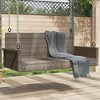 vidaXL Swing Bench Hammock Chair - Garden Patio Lounge - Gray Poly Rattan - Outdoor Furniture - Sturdy Steel Frame - UV Resistant - 2 of 4
