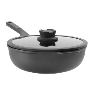 BergHOFF Leo Stone+ Nonstick Ceramic 11" Wok Pan with Lid, 4.6qt - 1 of 4