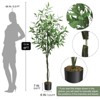Artificial Tree Plant Eucalyptus Tree 6 FT Tall, Modern Large Fake Plant Decor in Pot for Indoor Outdoor - 2 of 4