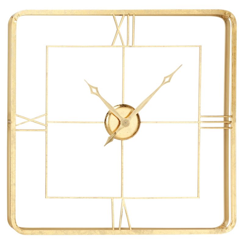 Metal Open Frame Wall Clock Gold - Olivia &#38; May, 1 of 8