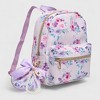 A Little Obsessed Girl's Floral Garden Party Backpack Set with Matching Coin Purse & Pearl Keychain – Cute Mini Backpack for Kids - 3 of 4