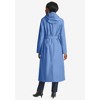 Jessica London Women's Plus Size Double Breasted Long Trench Raincoat - 3 of 4