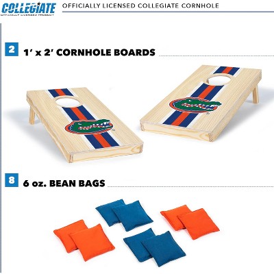 Florida Gators 1'x2' Solid Wood Cornhole Set with Bean Bags