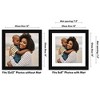 Americanflat 12x12 Picture Frame with Shatter-Resistant Glass - Use as 8x8 Frame with Mat or 12x12 Frame Without Mat - Signature Collection - Black - 2 of 4