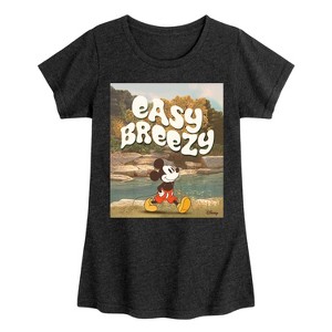 Girls' - Disney - Easy Breezy Fitted Short Sleeve Graphic T-Shirt - 1 of 4