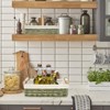 Aoibox Wicker Storage Baskets with Handles Decorative Paper Rope Bins for Countertop and Toilet Tank Set of 2 Green - 4 of 4