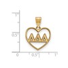 Black Bow Jewelry 14k Yellow Gold Plated Sterling Silver Delta Delta Delta Greek Life Pendant - 2 of 3