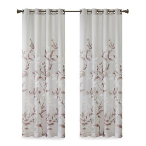 DSVIMOY Curtain Panels, Burnout Printed Curtain Panel for Living Room, Bedroom, Multicolor, 84"*50"*0.13" - 1 of 4