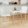 Tangkula Square Dining Table Farmhouse Minimalist Dinner Table w/ Sturdy Metal Legs - 4 of 4