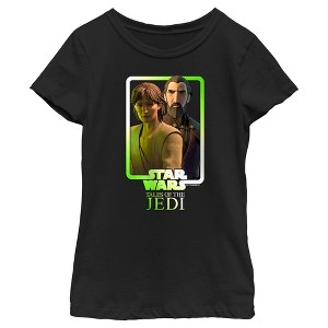 Girl's Star Wars: Tales of the Jedi Count Dooku and Qui-Gon Jinn Duo T-Shirt - 1 of 4