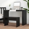 vidaXL Dressing Stool Black 27.6 in.x13.8 in.x17.7 in. Engineered Wood - image 3 of 4