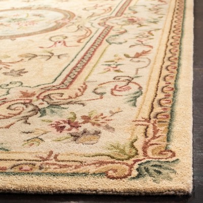 Handmade Red Wool and Cotton Tufted Rectangular Rug