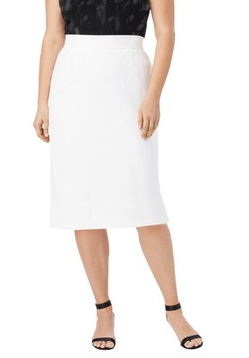 Jessica London Women's Plus Size Tummy Control Bi-Stretch Pencil Skirt