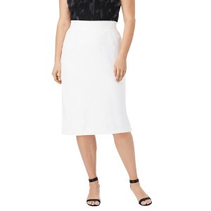 Jessica London Women's Plus Size Tummy Control Bi-Stretch Pencil Skirt - 1 of 4