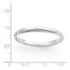 Black Bow Jewelry 3mm to 8mm Platinum Light Weight Half Round Standard Fit Band - 4 of 4
