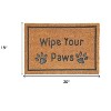 HomeRoots 18" X 30" Beige and Gray Coir Wipe Your Paws Outdoor Door Mat - 3 of 4