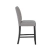 Fabric Padded Barstool with Block Legs, and Microsuede Finish, Set of 2 for Kitchen or Home Bar - 4 of 4