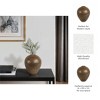 Decorative Round Vase with Vertical Line Pattern for Living Room Decor - Contemporary Home Accent for Bedroom, Office, and Table Decor - 3 of 4