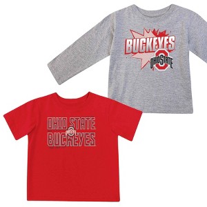 NCAA Ohio State Buckeyes Toddler Boys' 2pk T-Shirt - 1 of 3