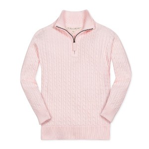 Hope & Henry Boys'  Long Sleeve Half Zip Cable Pullover Sweater, Kids - 1 of 4