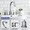 PAGED Widespread Bathroom Faucet 8 Inch Lavatory Faucet with 360°Swivel Spout and Pop Up Drain Assembly, 3 Hole Faucet for Bathroom - 4 of 4