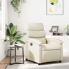 vidaXL Recliner Chair Cream Faux leather, metal, plywood Standard - 2 of 4