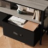 TV Stand Dresser with Storage, TV Console for Living Room, 2-Drawer Entertainment Center with Open Shelf, Fabric Drawer TV Cabinet - 4 of 4
