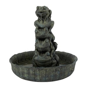19" x 20" Rustic Resin Fountain Green - Olivia & May: Indoor Freestanding Waterfall, No Assembly Required - 1 of 4