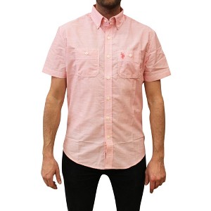 U.S. Polo Assn. Men's Stretch Slub Classic Fit Short Sleeve Button-Down Shirt - 1 of 1
