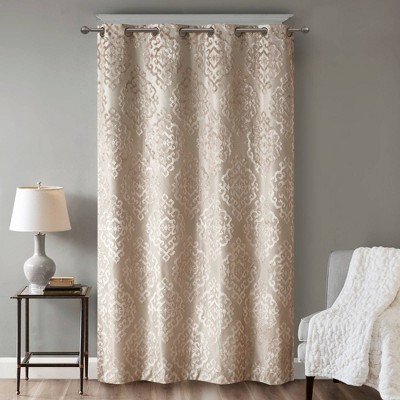 Champagne Polyester Blackout Grommet Top Curtain Panel