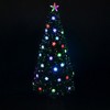 Northlight Pre-Lit Fiber Optic Snowflake Artificial Christmas Tree - 7' - Multi LED Lights - 4 of 4